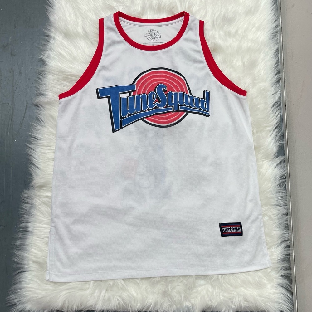 Tune Squad BUGS 1 Mesh Basketball Jersey in White for Men size M